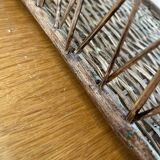 Vintage wicker wall shelf