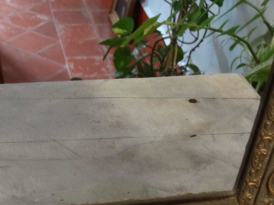 Golden stucco mirror 55 x 60 cm