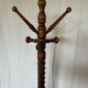 Vintage turned wooden parrot coat rack