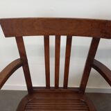 Pair of wooden bridge armchairs