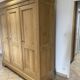 3-door solid oak wardrobe, detachable, sandblasted, wardrobe/lingerie.