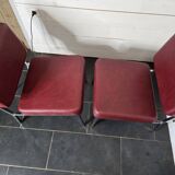 Pair of chrome footed armchairs from the 60s