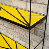 String style shelf 1960 geometric yellow pattern 48x58x17