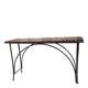 Wrought Iron and Natural Stone Console