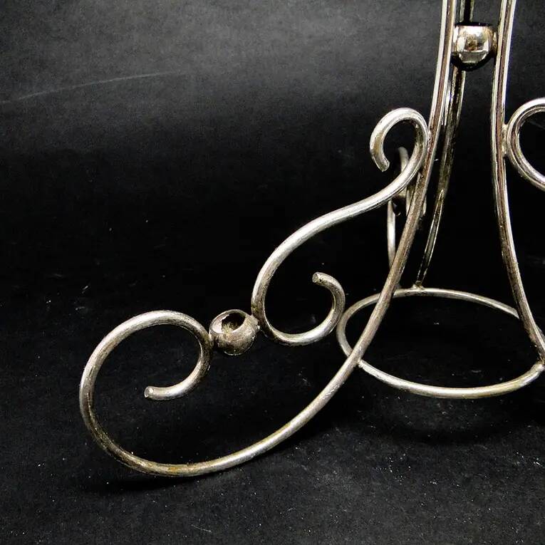 Art nouveau flute vase, silver-plated brass and glass, United Kingdom, early 20th century