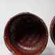 Pair of vintage nesting handmade Japanese woven bamboo baskets