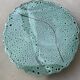 Dish on foot turquoise green