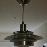 Small suspension in aluminum and opaline. Sweden 2000