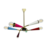Italian Sputnik chandelier in brass, 1950s