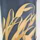 "Fig" lamp, black ceramic and silk shade, 1960s.