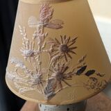 Lampe boule moderniste en grès pyrité de la borne par baudat