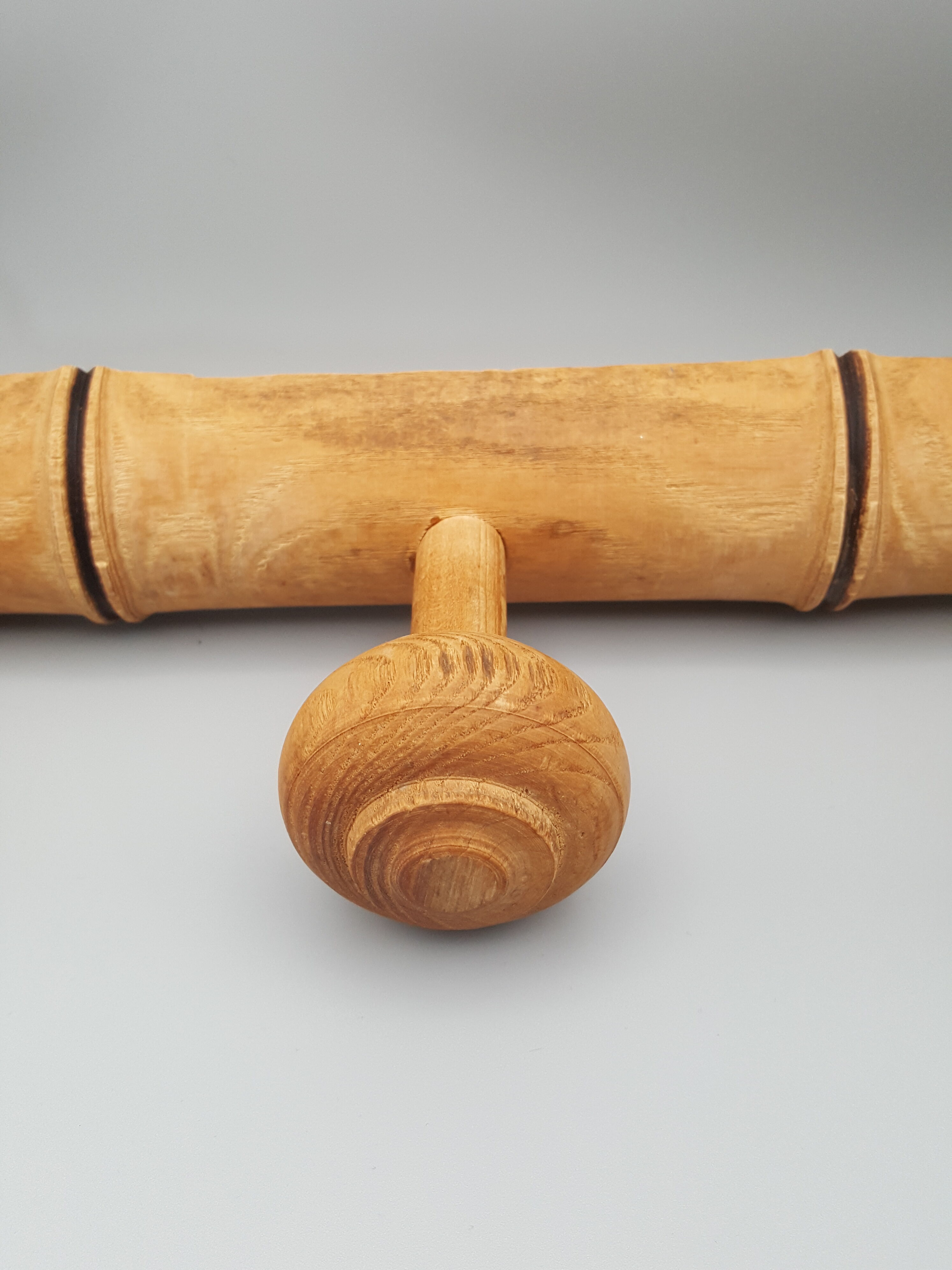 Bamboo-style imitation wooden coat rack