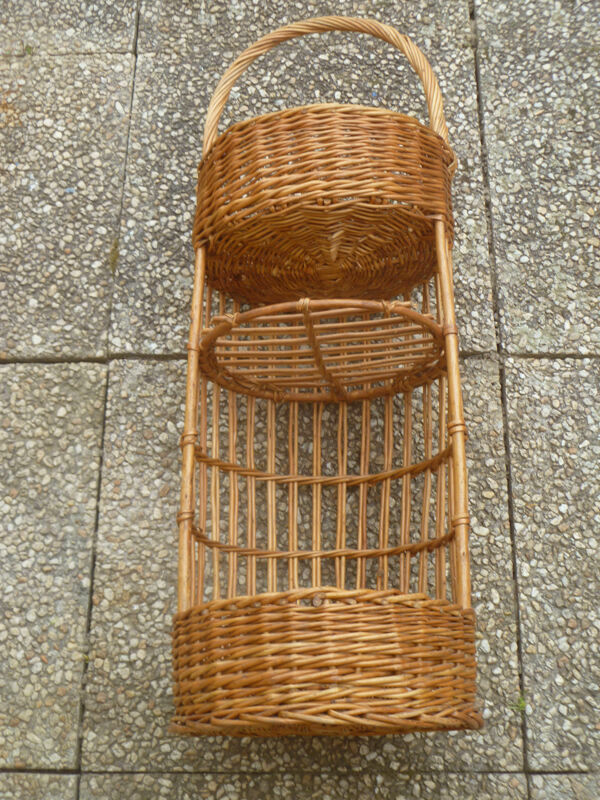 Porte bouteille en osier