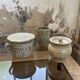 Stoneware herbal tea cup set La Hulotte Caylus