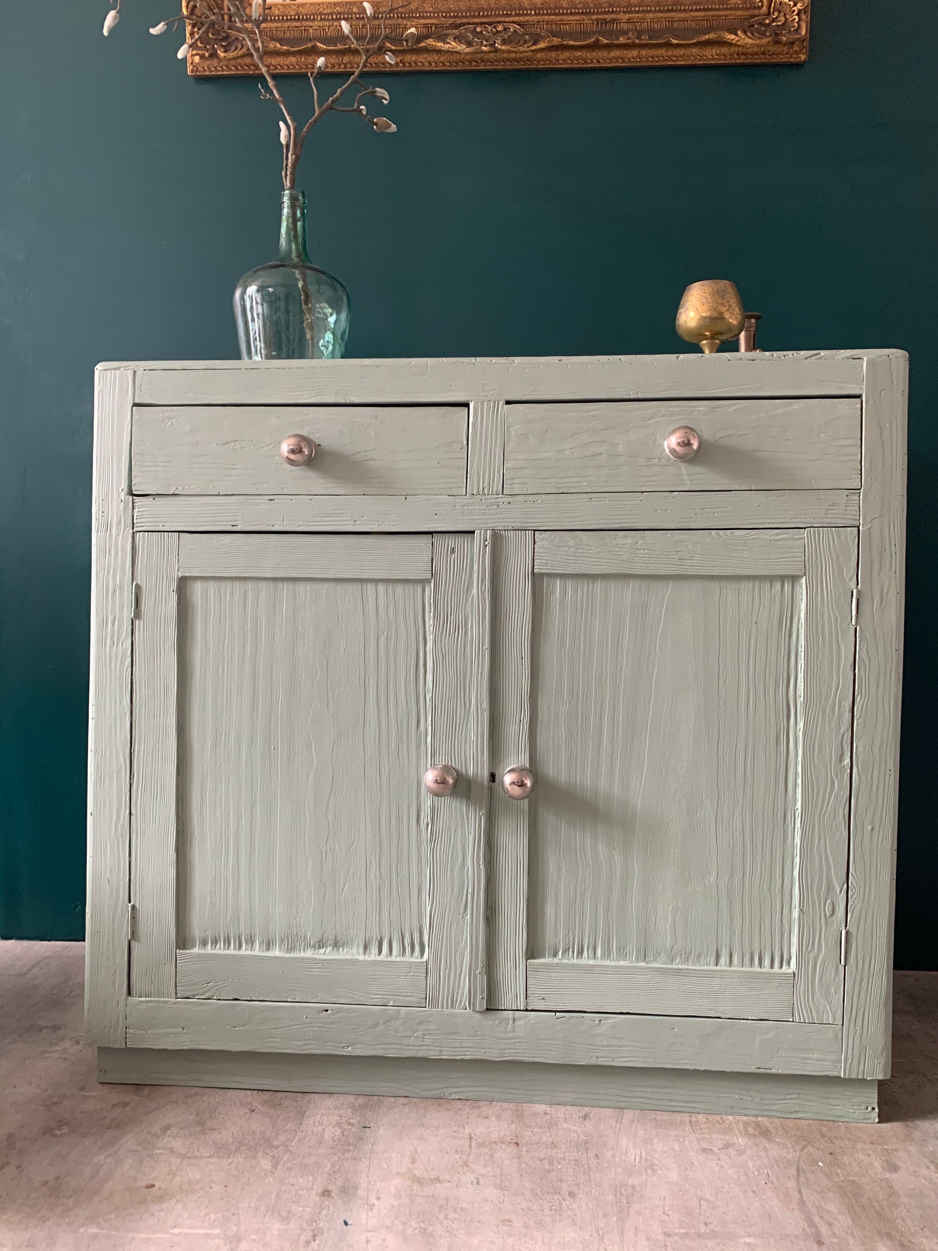 Old green "country" buffet