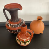 Trio of vintage ceramic vases