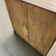 English stripped commode made of solid raw wood from the 19th century.