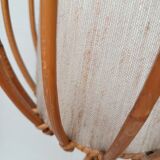 Lampadaire  bambou et rotin   2 feux années 60