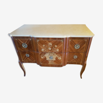 Chest of drawers transition marquetry period