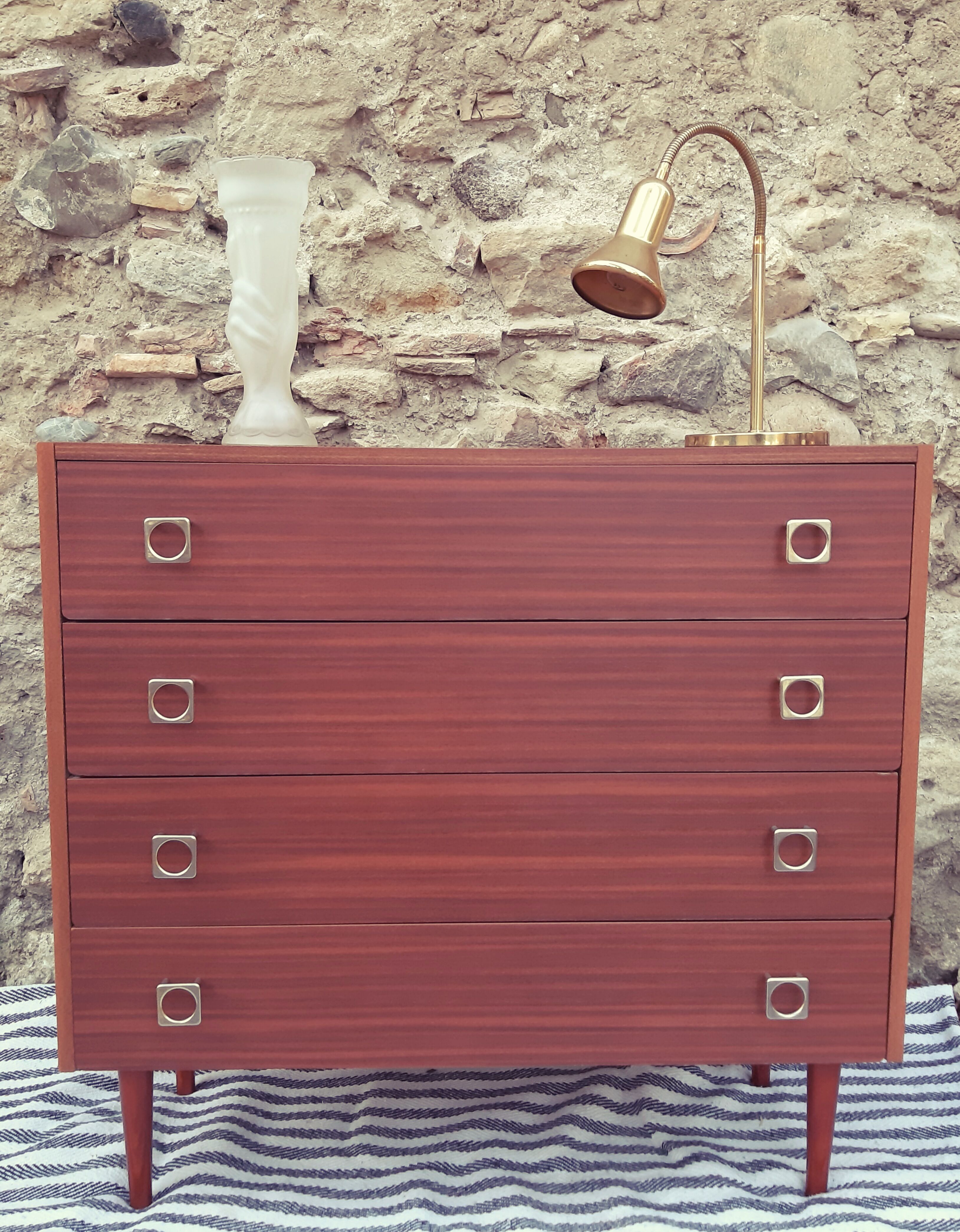 Scandinavian chest of drawers in formica year 50
