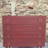 Scandinavian chest of drawers in formica year 50