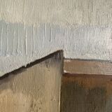 Huile sur toile vintage signée moderniste Gustav Adolf Johansson années 1960