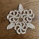Crochet placemat, vintage, beige