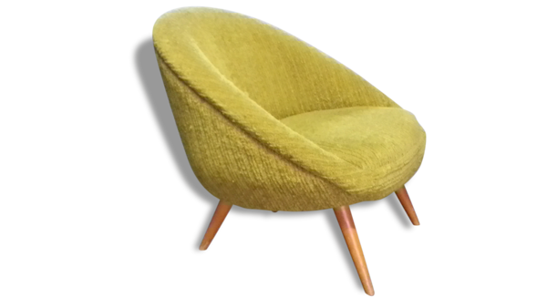 Fauteuil œuf EGG années 50 style Jean Royere