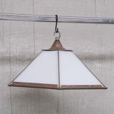 Hexagonal opaline metro light pendant lantern