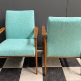 Pair of Green arm chairs 1960s