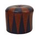 Round Vintage Pouf Purple Bordeaux Two-tone Skai Sixties
