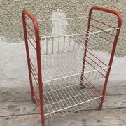 Étagère 3 bacs en metal blanc démontable vintage années 70