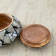 Empty vintage pocket in mother-of-pearl and wood