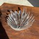 Large stylised shell bowl in vintage glass D22