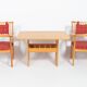 Fauteuils Yngve Ekstrom 'Furubo' avec une table produits par Swedese, années 1970