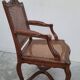 Louis XV Regency cane armchair leather armrests decorated with shell