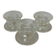 Lot de 3 bougeoirs en verre