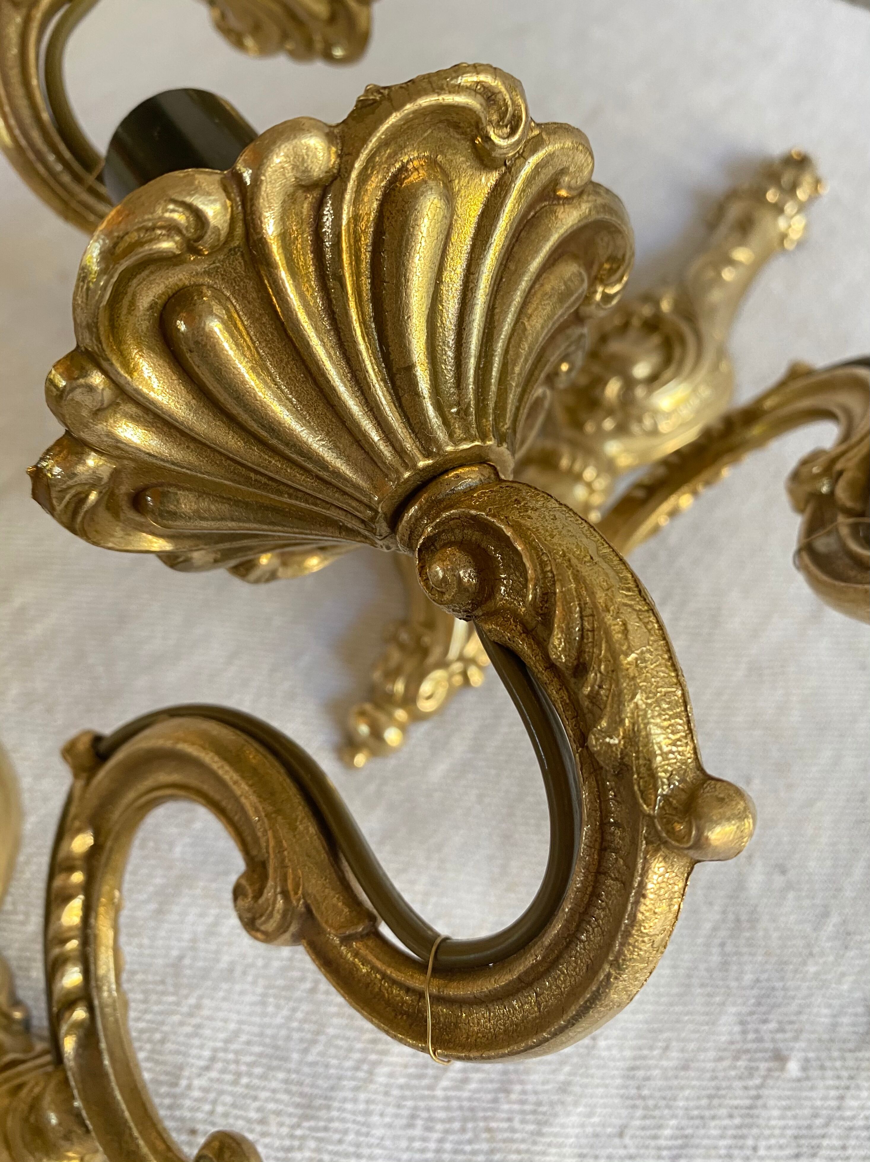 Paire d’appliques en bronze