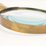 Vintage xxl brass desk magnifying glass