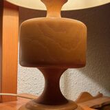 Vintage turned wood lamp – 70s chalet style