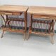 Paire de chevets vintage en rotin