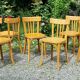 6 stamped Baumann chairs