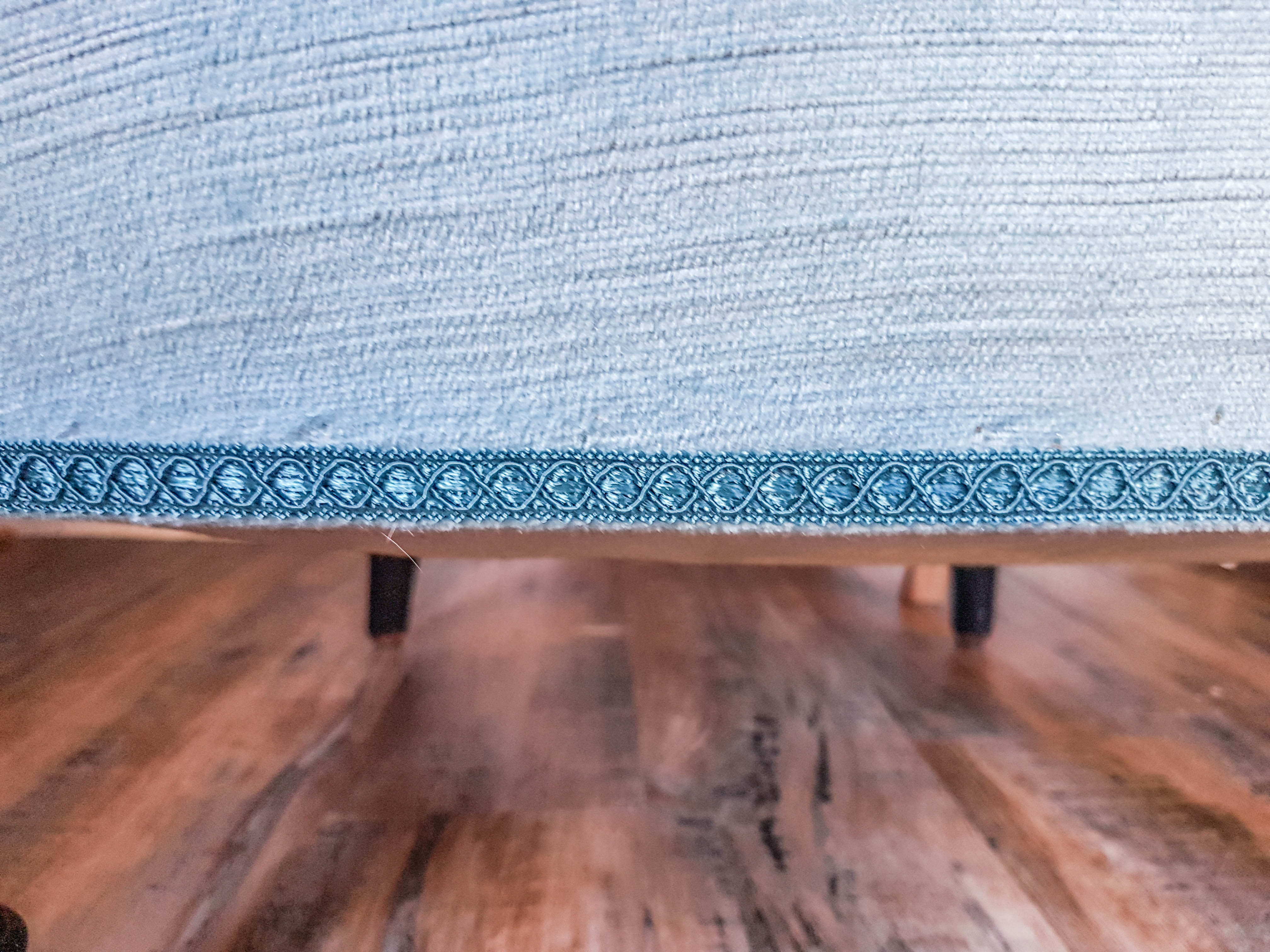 Vintage toad armchair blue velvet 70s