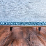 Vintage toad armchair blue velvet 70s