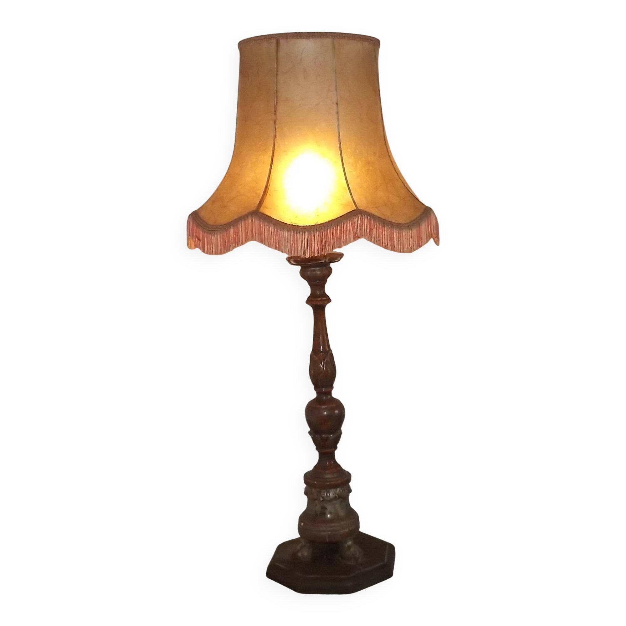 Antique 18th Century Church Altar Candlestick Converted to Table Lamp