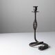 Candelabre en fer forgé avec tête de dragon, style Samuel Yellin, 20e siècle