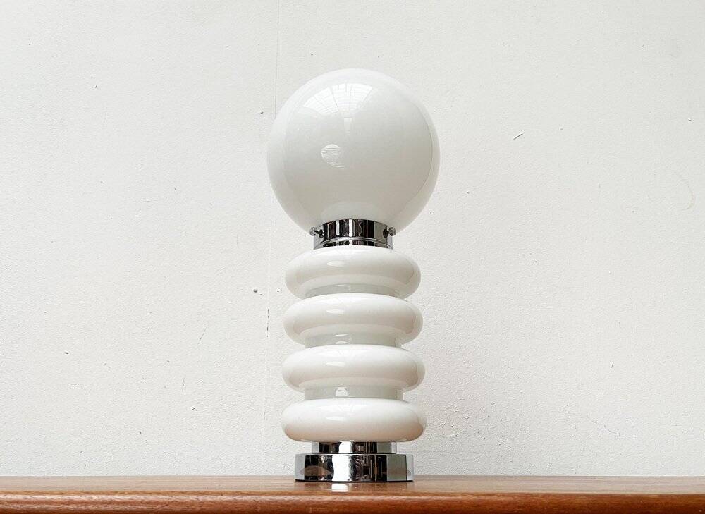 Space age glass table lamp from the mid-century by Carlo Nason for JBS, 1960s.