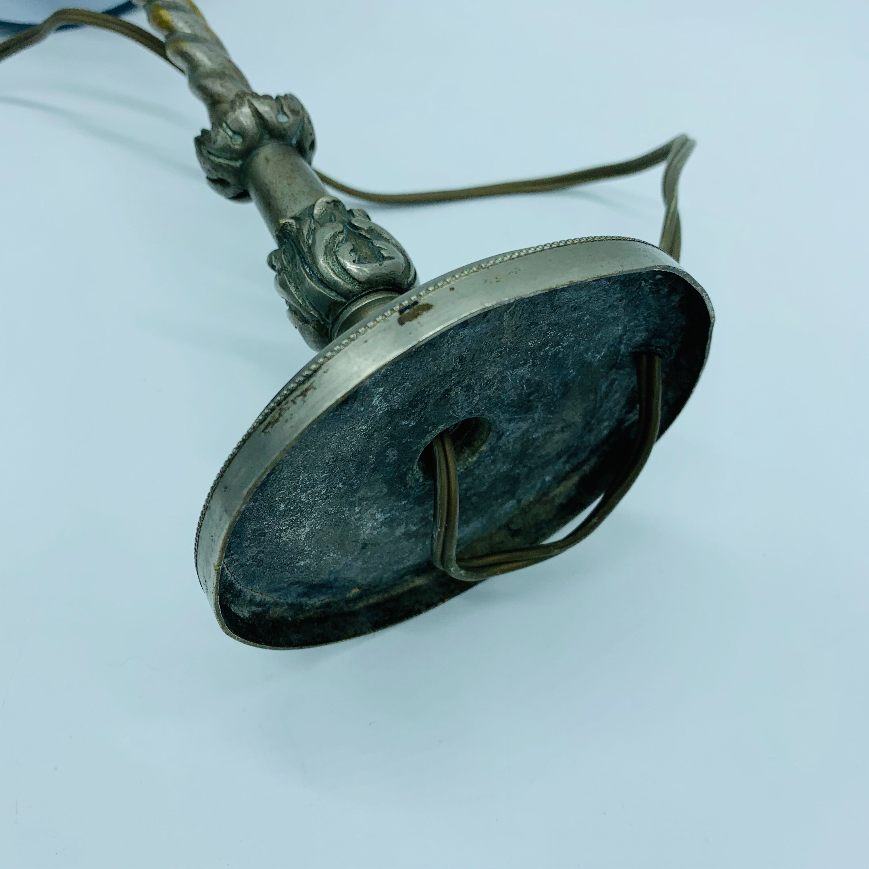 Ancient 20th brass or nickel bronze lamp