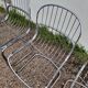 Set of 6 chrome metal design chairs from the 1970s.