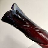 Art deco iridescent crystal vase